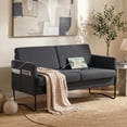 thumbnail image 1 of ZDT 51” Small Loveseat Sofa for Small Spaces, Comfy Black Couch with 2 USB Ports, Modern 2 Person Loveseats for Living Room Bedroom, Mini Teen Office Couch (Black), 1 of 9