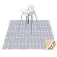 51" Splat Mat for Under High Chair/Arts/Crafts, WOMUMON Baby Washable