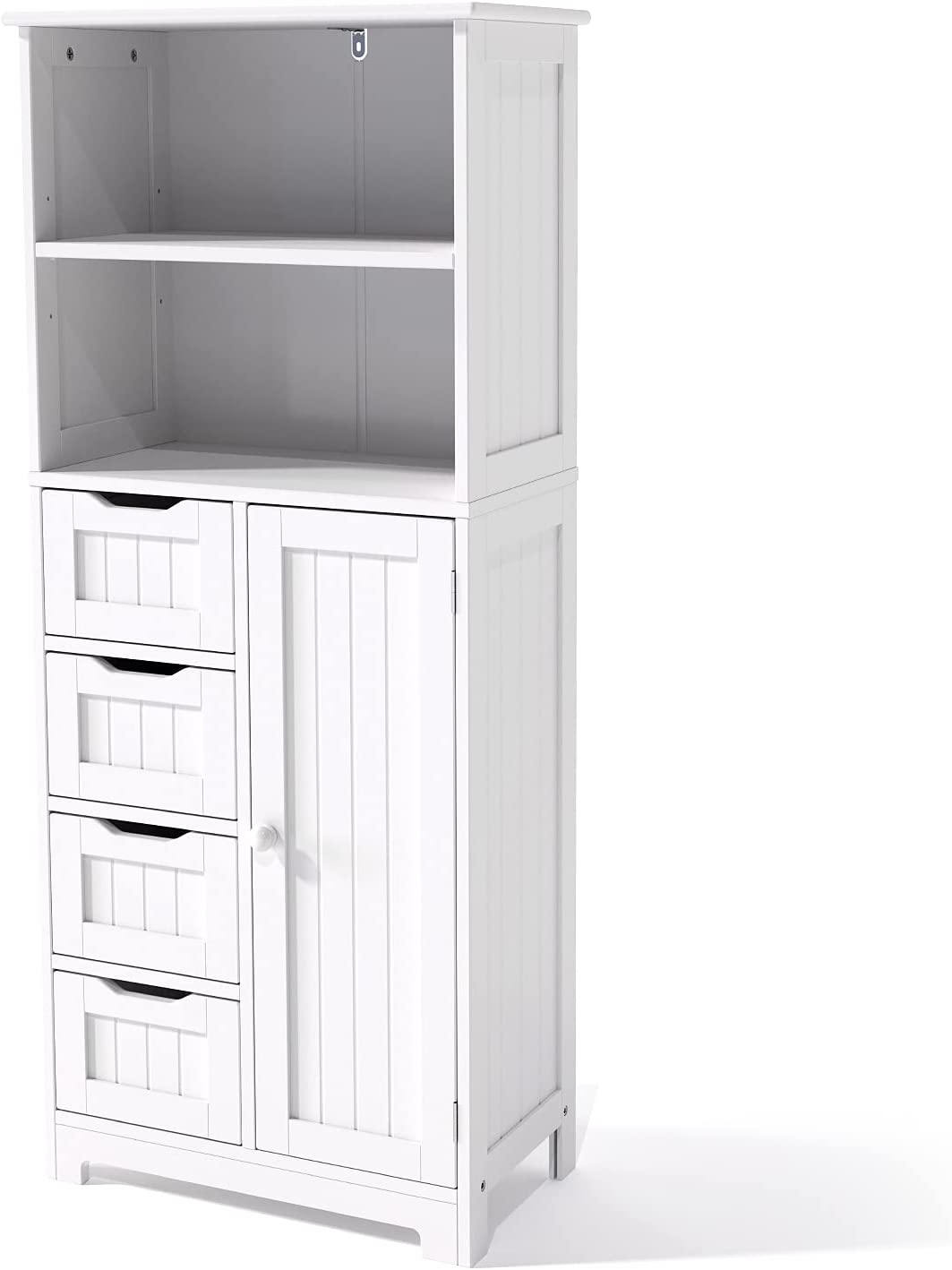 51" Tall Floor Bathroom Towel Organizer and Storage