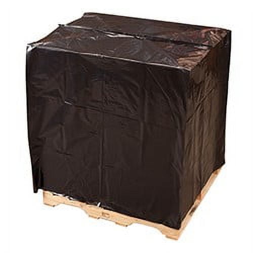 51" X 49" X 85" 3 Mil Black UVI/UVA Pallet Covers (35 Bags) - Laddawn 10912