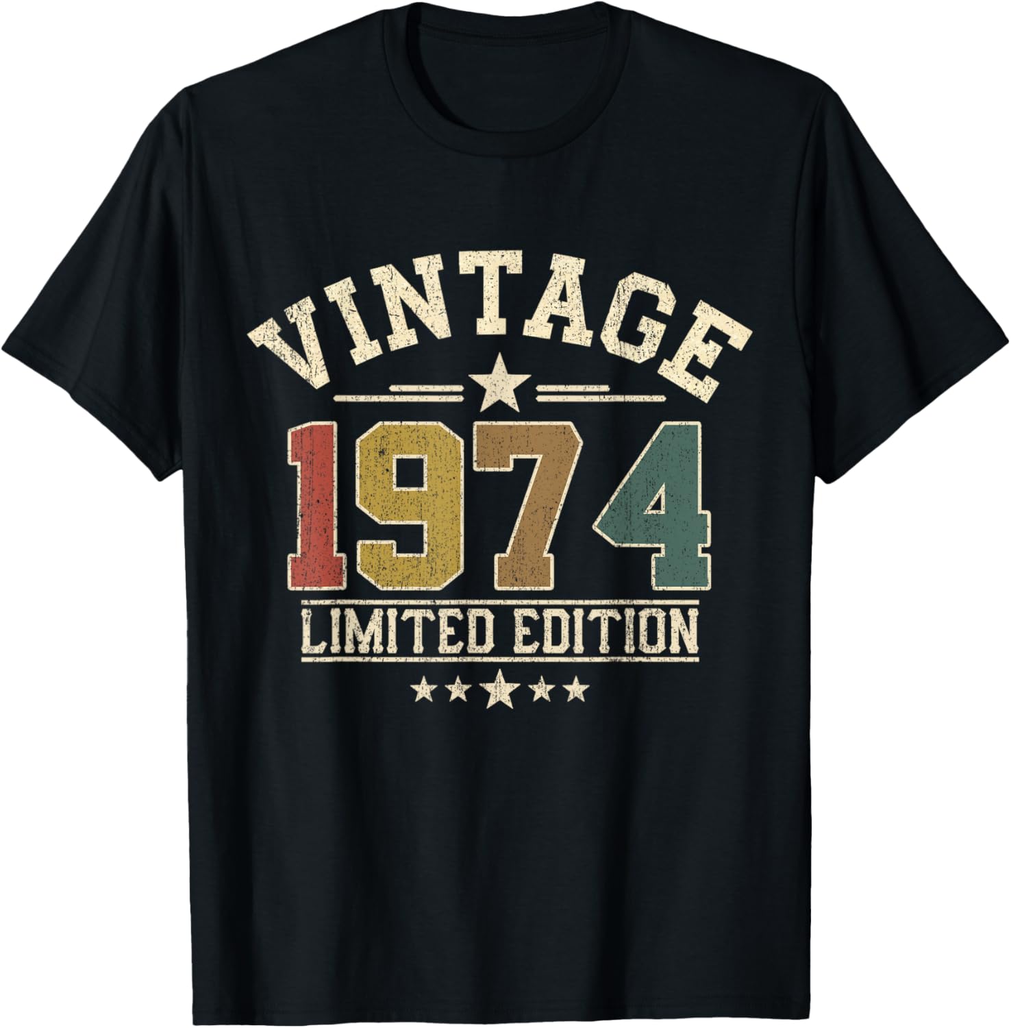 B&S Boutique Maglietta Uomo 51 Anni Vintage 1970 - Limited Edition Per Compleanno 51° In Nero