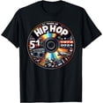 thumbnail image 1 of 51 Years Of Hip Hop 1973-2024 Vintage Music Anniversary T-Shirt, 1 of 3