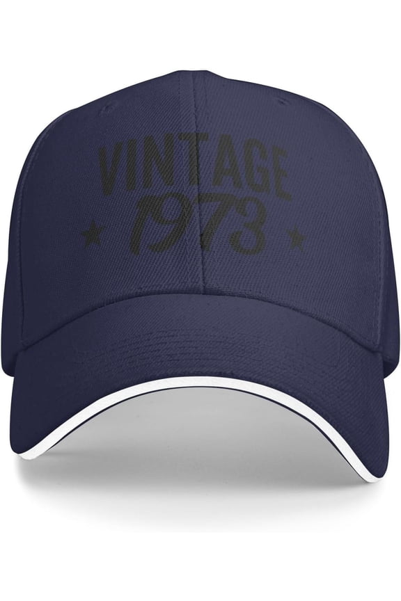 51 Years Old Vintage 1973 51th Gifts Baseball Cap Summer Sun Hat Gift Women Trucker Hat Snapback Hat Men Dad Hat Black