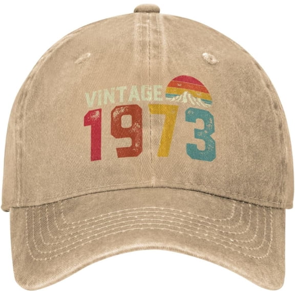 51 Years Vintage 1973 Retro 51th Birthday Cowboy Hat Men Vintage Baseball Cap Summer Women Trucker Hat Dad Hat Black