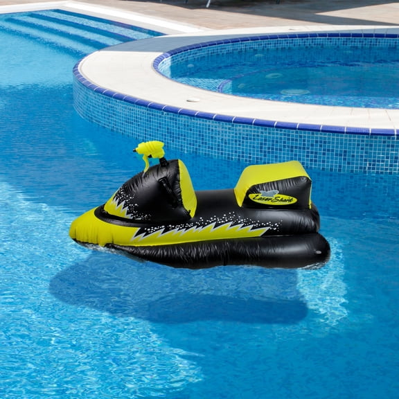 Swimline 51" Shark Jet-Ski 1-Person Swimming Pool Squirter with Gripped Handles - Yellow/Black