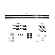 51 in. BK Plus B040 Plus Z226. Solid Bars Rails, Black - 2 Piece