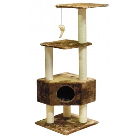 51 in. Cat Tree Condo House Furniture, Brown
