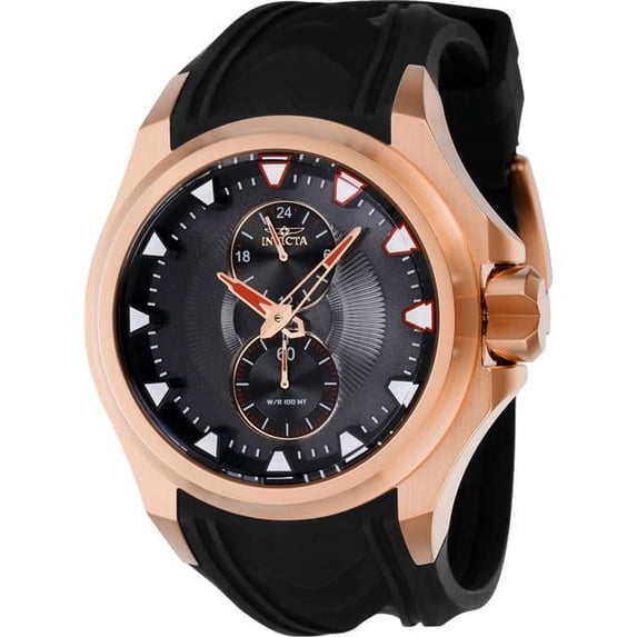 51 in. Dia. 30 mm Mens S1 Rally Quartz Multifunction Black Dial Watch