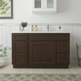 thumbnail image 1 of 51 in. W x 21 in. D x 32.5 in. H Bath Vanity Cabinet without Top in Brown, 1 of 5