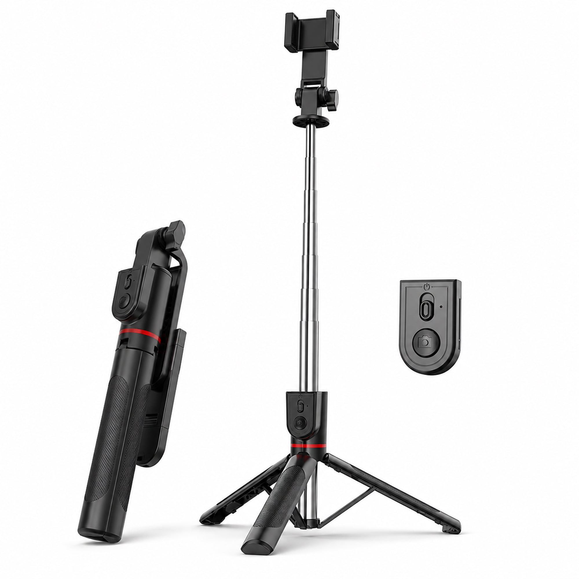 51 inch Selfie Stick Tripod with Wireless Remote, Extendable Phone Tripod Stand for iPhone Samsung Android, Portable Handheld Selfie Stick for Travel, Photos, Videos & Vlogging