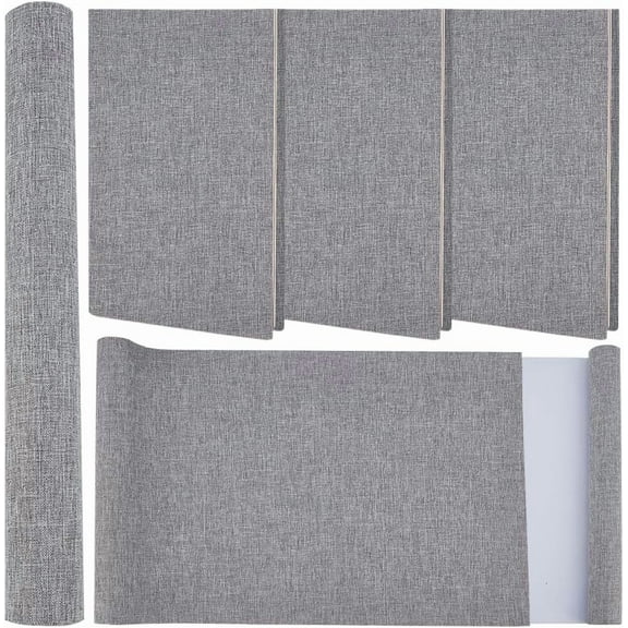 51 x 11.8 Inch Dark Grey Book Fabric Book Binding Cloth with Paper Back Polyester A4 to A8 Woven Linen Cover for Books Album Scrapbooking Archival DIY Covering Bookbinding Protector