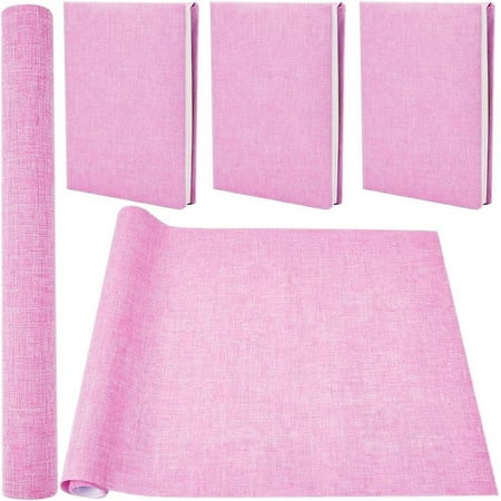 51 x 11.8inch Linen Book Cloth for Book Binding Fabric Surface Paper Backed Bookcover Books Album Scrapbooking Archival DIY Covering Protector Bookcloth Bookbinding Supplies Pink