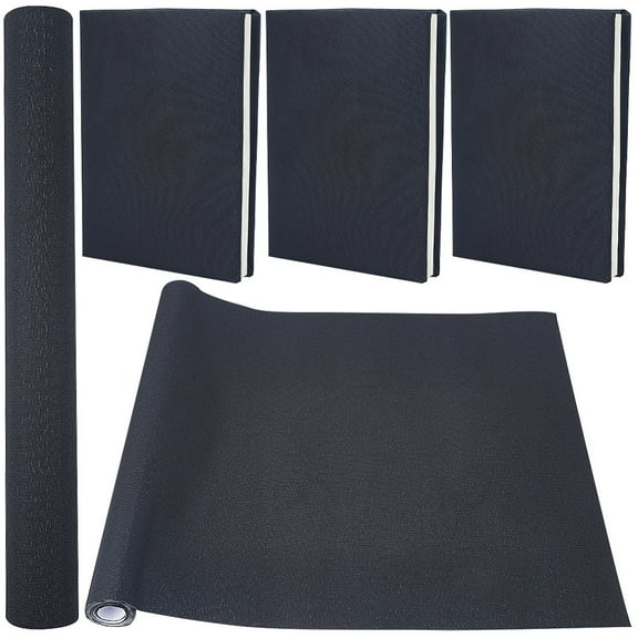 51 x 11.8inch Linen Book Cloth for Book Binding Fabric Surface Paper Backed Bookcover Books Album Scrapbooking Archival DIY Covering Protector Bookcloth Bookbinding Supplies Black