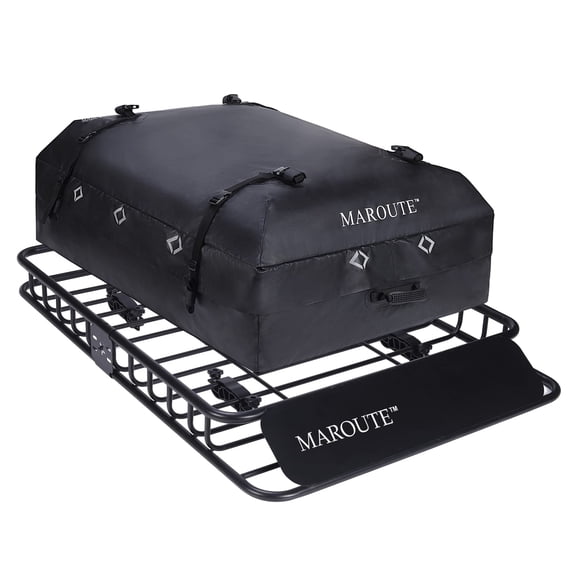 51"x36" Roof Rack Cargo Basket with Roof Bag, 220 lbs Load, Waterrpoof, Fits SUVs Trucks
