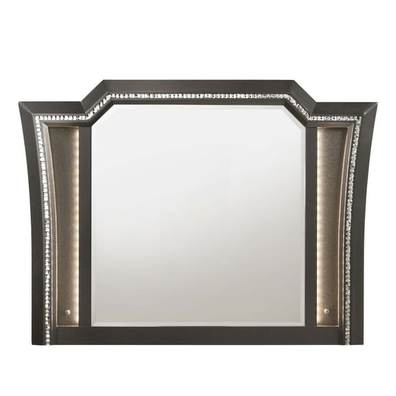 51"x38" Mirror w/Led, Metallic Gray Finish