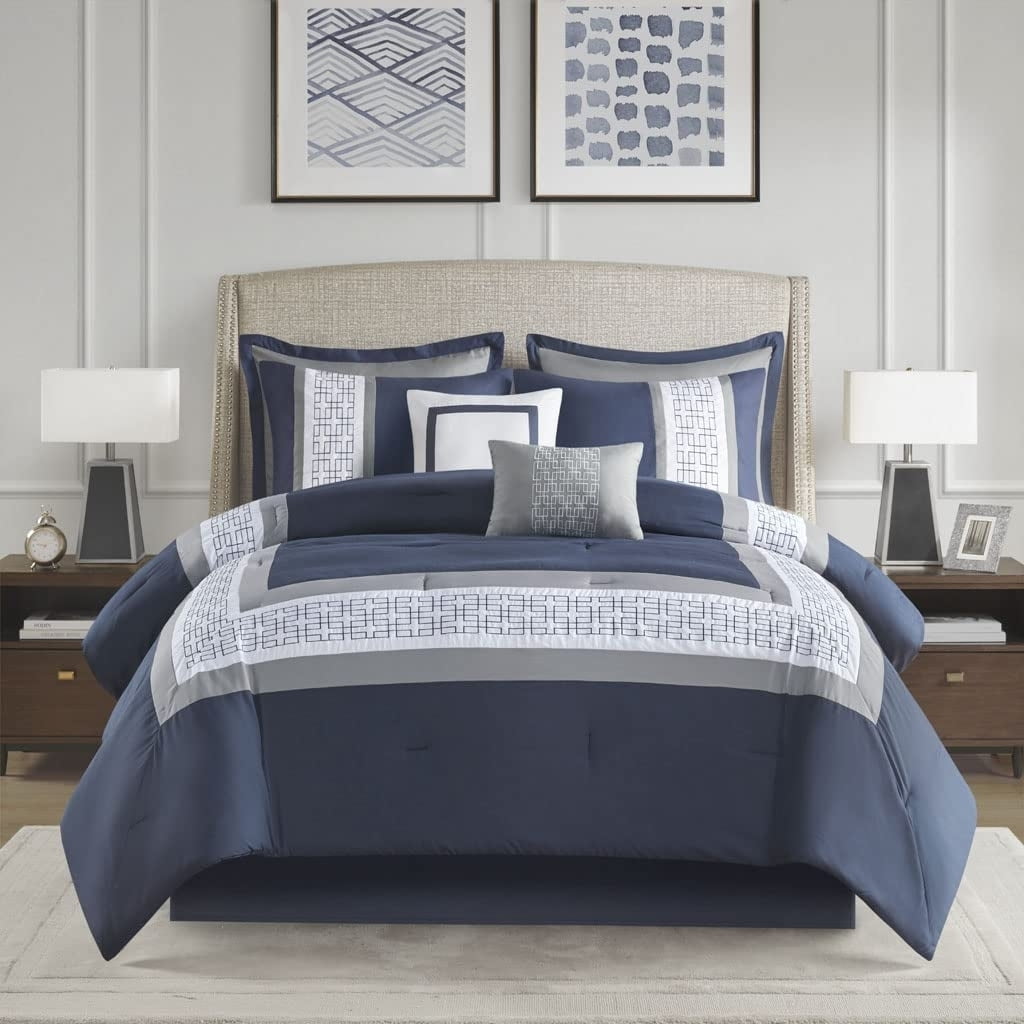 510 DESIGN Powell Cozy Comforter Set, Navy Queen