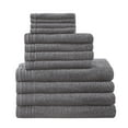 thumbnail image 1 of 510 Design Big Bundle 100% Cotton 12 Piece Bath Towel Set, Grey, 1 of 13