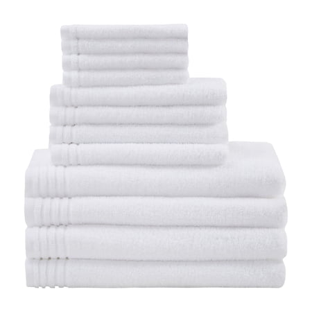 510 Design Big Bundle 100% Cotton 12 Piece Bath Towel Set, White