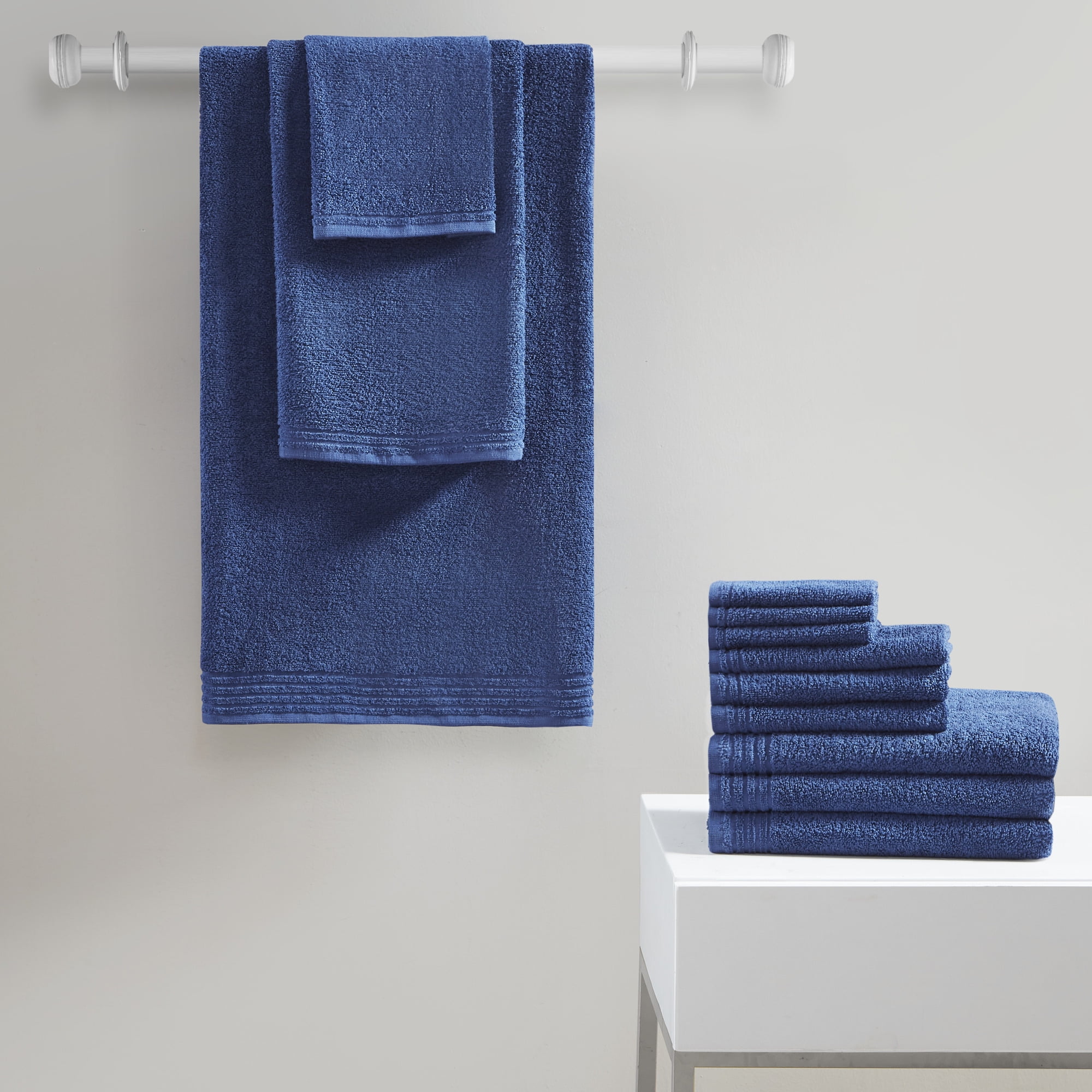 Indigo Cotton Quick Dry 12-Piece Bath Towel Set