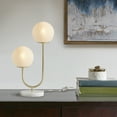 thumbnail image 1 of 510 Design Modern Metal 2-Light Globe Table Lamp, Gold/White, 1 of 5