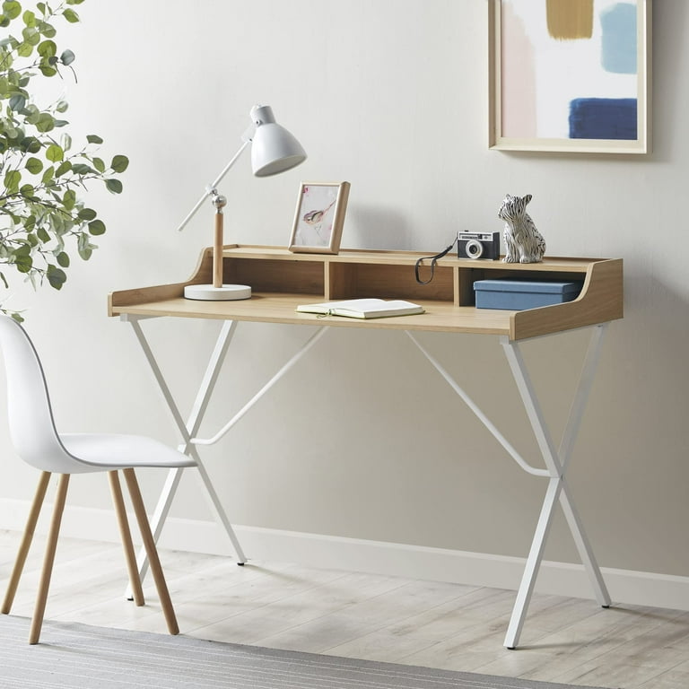 Writing desk outlet with metal legs