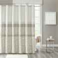 thumbnail image 1 of 510 Design Neutral Shower Curtain, Traditional Embroidered Bath Curtain with 12 Button Holes, Machine Washable Bathroom Curtain Decor, 72x72", 1 of 5