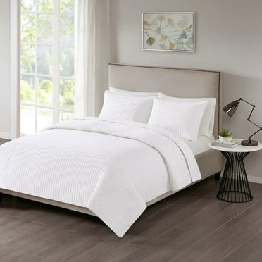 510 Design Otto Full/Queen 3 Piece Reversible Quilt Set in White