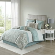 510 Design Stacie Damask 8 Piece Bedding Comforter Set | Blue