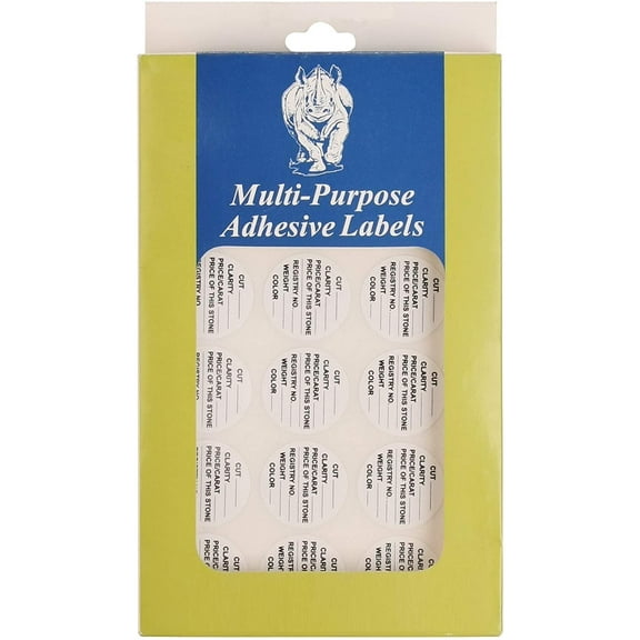 510 Pcs Self Adhesive Pre-Printed Price Labels (w/Price/Number/Style Spaces) - Pricing for Merchandise & Product Tags - Round at 1 inch Diameter (25mm) (Price)