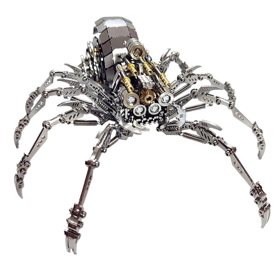 510 Pcs Spider 3D Metal Puzzles for Adults, Mechanical Spider Model with Light, DIY 3D Metal Model Kits to Build for Adults with Tool, Desktop Model Kits Building Toys for Teens Adults