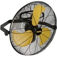 thumbnail image 1 of 5100 CFM Safety Yellow 20 inch Outdoor High Velocity Wall Mounted Fan with IP44 Enclosure Motor, Sealed Control Box, 9 FT Cord & GFCI Plug, Weatherproof for Patio, Workstation - UL Listed, 1 of 7