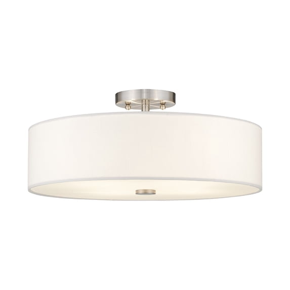 Livex Lighting - Meridian - 4 Light Semi-Flush Mount in Modern Style - 18 Inches
