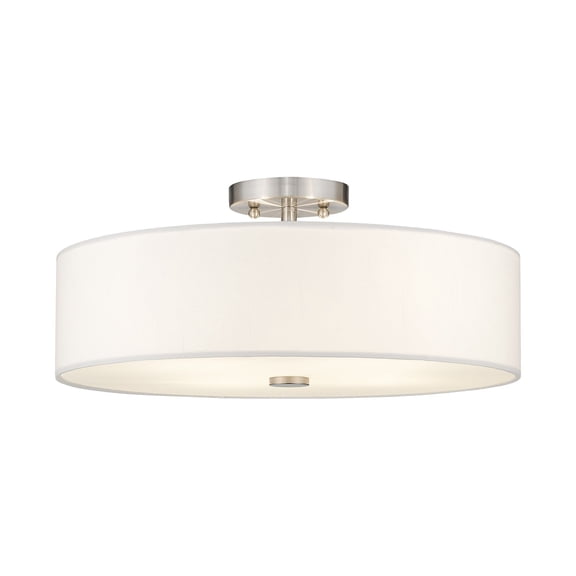 Livex Lighting - Meridian - 4 Light Semi-Flush Mount in Modern Style - 18 Inches