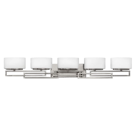 5105AN Hinkley Lighting Lanza - 5 Light Bath Vanity in Transitional Style - 43 Inches Wide by 6.75 Inches High-Antique Nickel Finish-Halogen Lamping