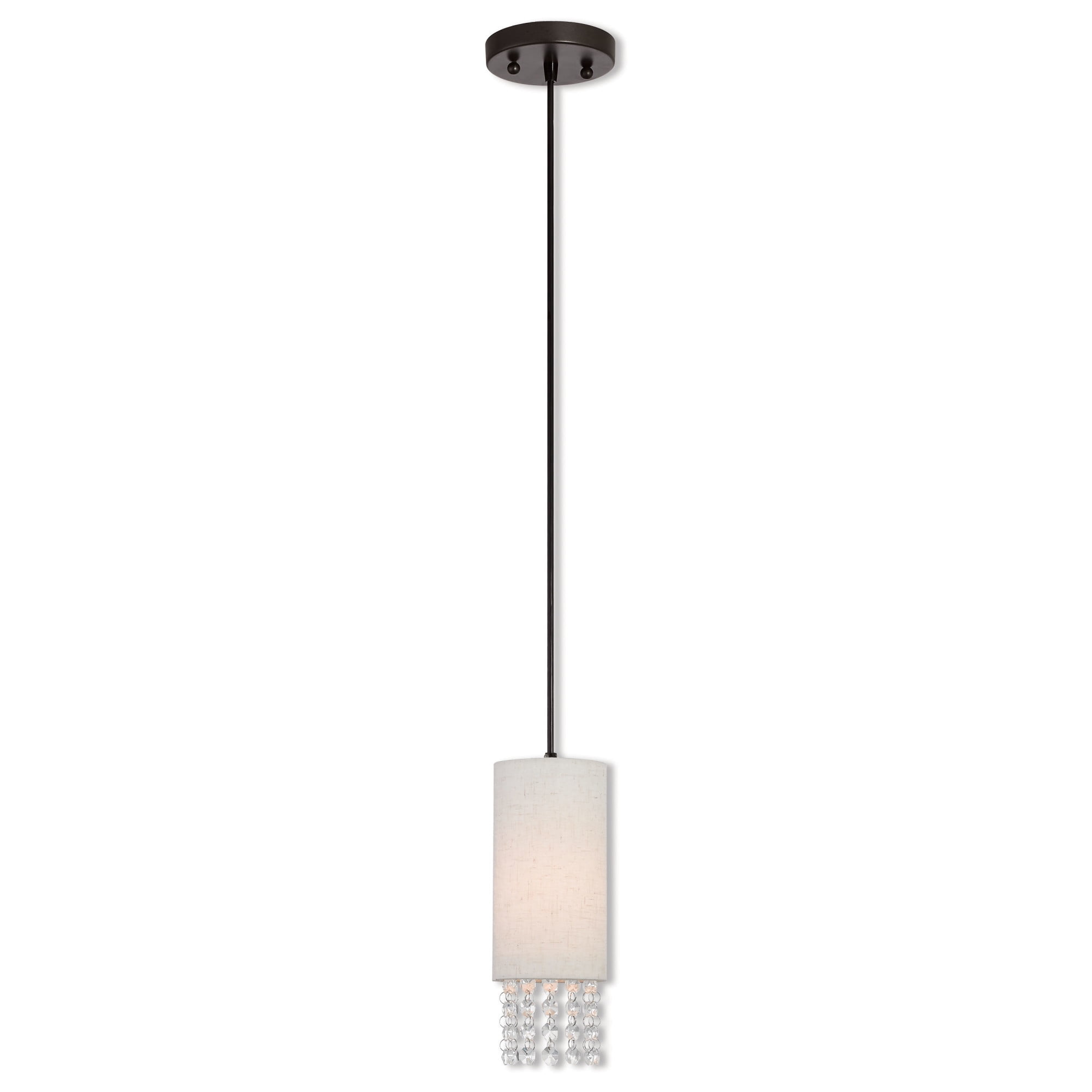 Carlisle English Bronze Mini Pendant with Crystal Accents
