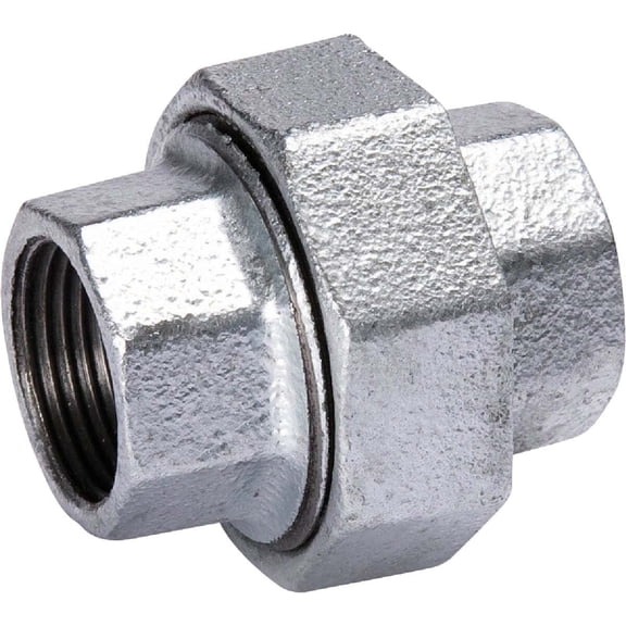 511-704HN Galvanized Pipe Fitting, Union, Brass/Iron, 3/4-In.
