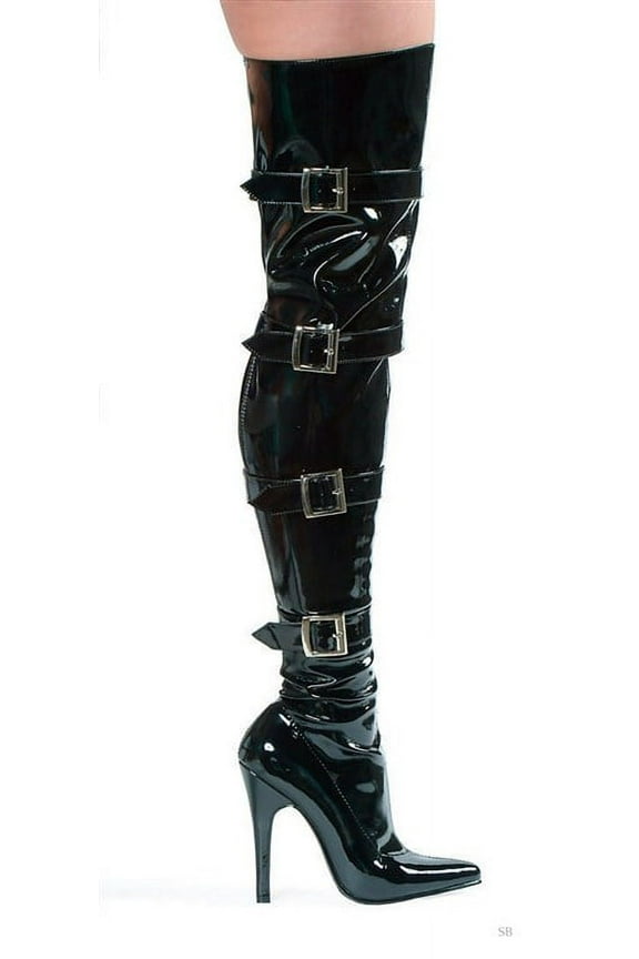 511-BUCKLEUP, 5" Heel Stretch Thigh Boot .