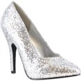thumbnail image 1 of 511-Glitter Adult Shoes Silver - Size 6, 1 of 1
