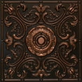 thumbnail image 1 of 511 - Venice 2 ft. x 2 ft. PVC Glue-up or Lay-in Ceiling Tile in Antique Copper (100 sq.ft / Pack) - 25 Pieces, 1 of 1