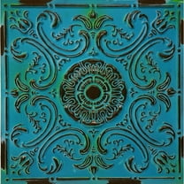 511-Venice 2 ft. x 2 ft. PVC Glue-up or Lay-in Ceiling Tile in Medieval Blue (100 sq.ft / Pack) - 25 Pieces