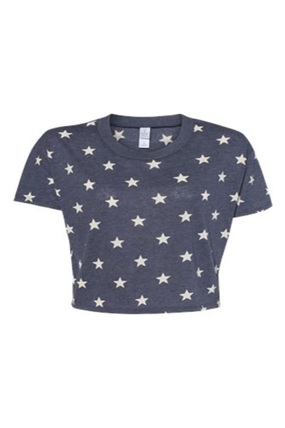 5114EA Hanes Alternative Women's Cropped T-shirt Stars 2XL