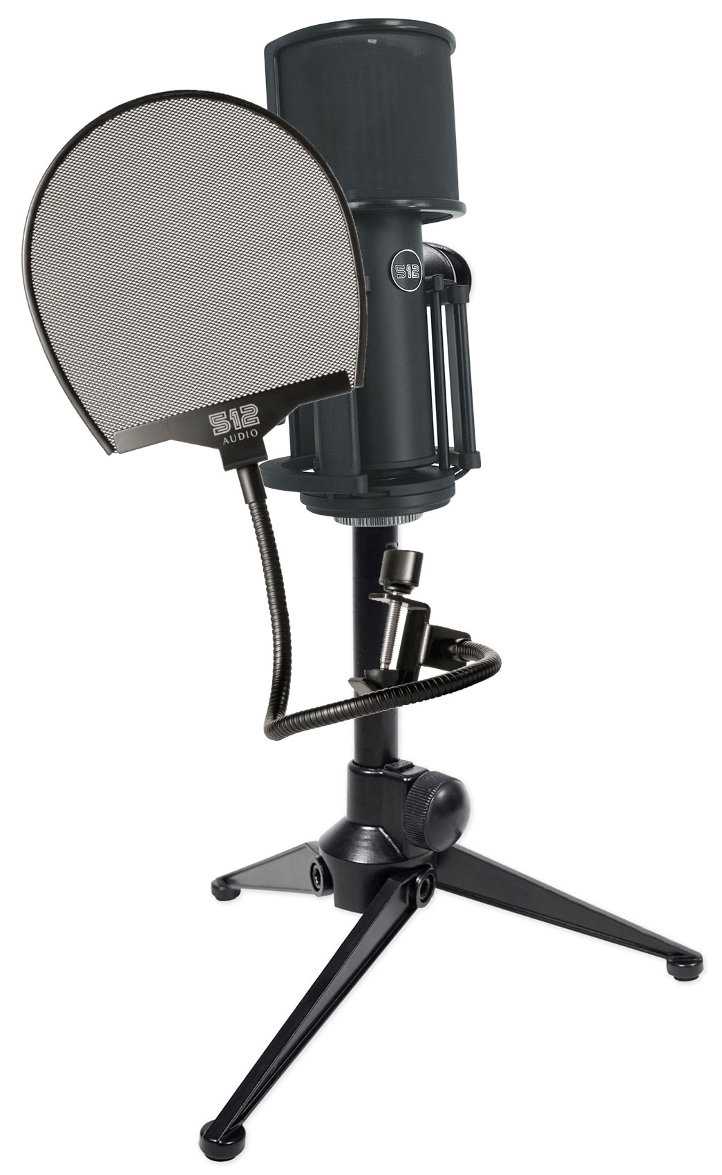 512 Audio Warm Audio Skylight Recording Microphone+Stand+Shockmount+Pop Filter