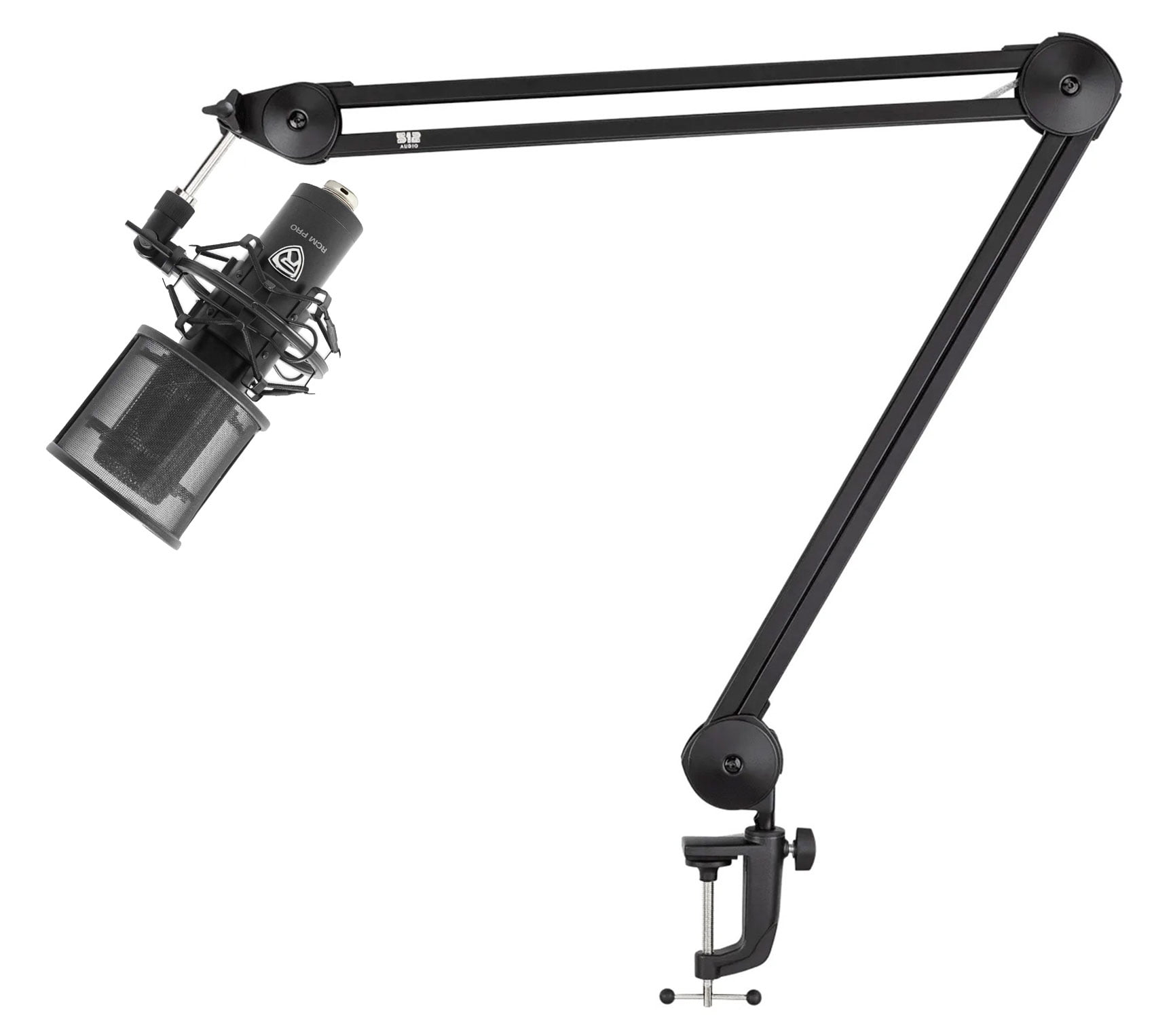 512 Audio by Warm Audio 512-BBA 31" Adjustable Microphone Boom Arm + RCM PRO Mic