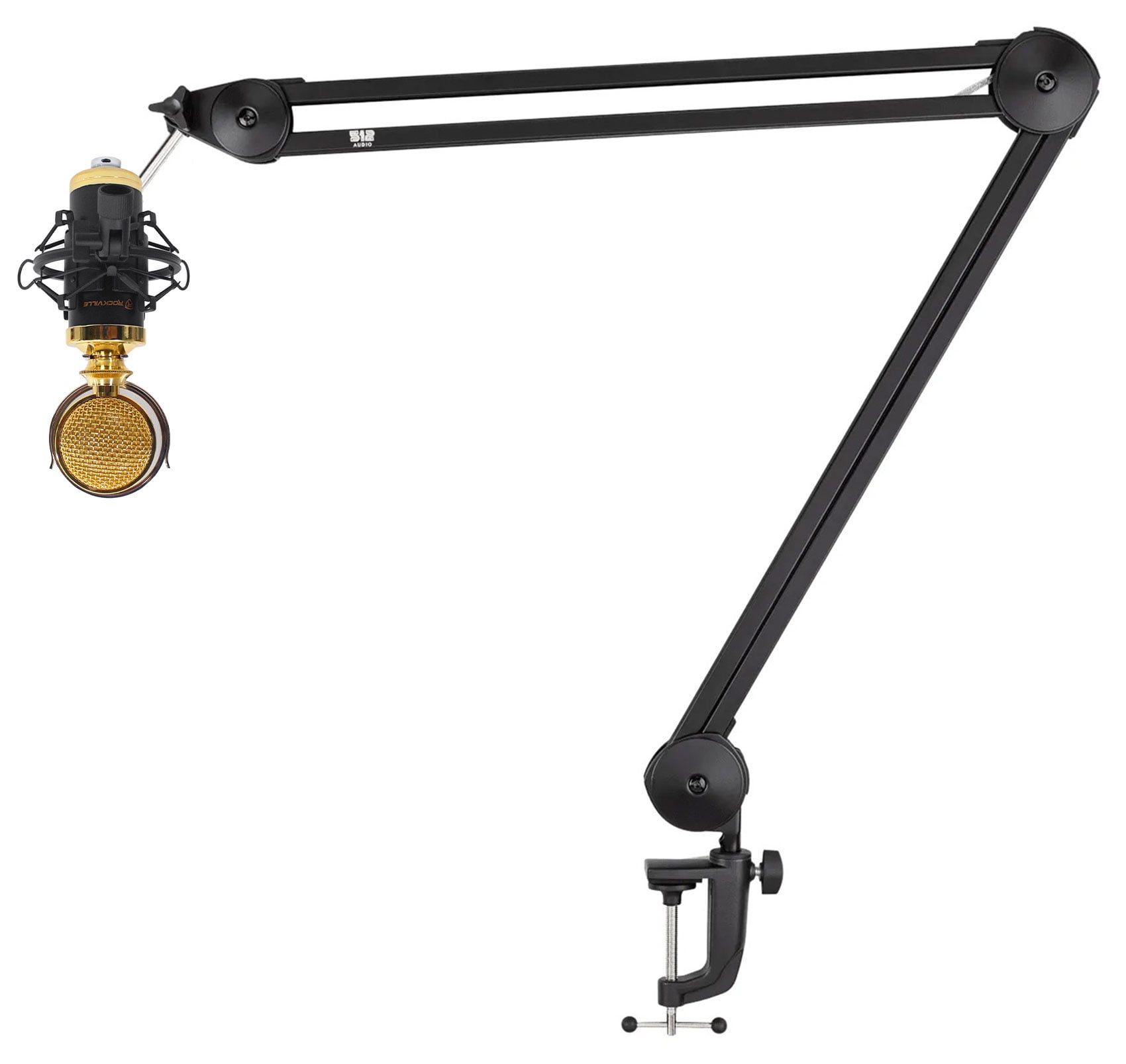 512 Audio by Warm Audio 512-BBA 31" Adjustable Microphone Boom Arm + RCM02 Mic