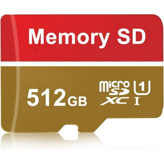 512 Micro SD Card Class 10, UHS-I, C10, U3, V30, 4K, Large Capacity Full HD Memory Card Suitable For Smartphones, Cameras, Computers, Gaming And Other Android Devices