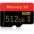 thumbnail image 1 of 512 Micro SD Card microSDXC UHS-I Flash Memory Card with Adapter, 60MB/s, C10, U3, A1, V30, Full HD, 4K UHD, High Speed TF Card, 1 of 7