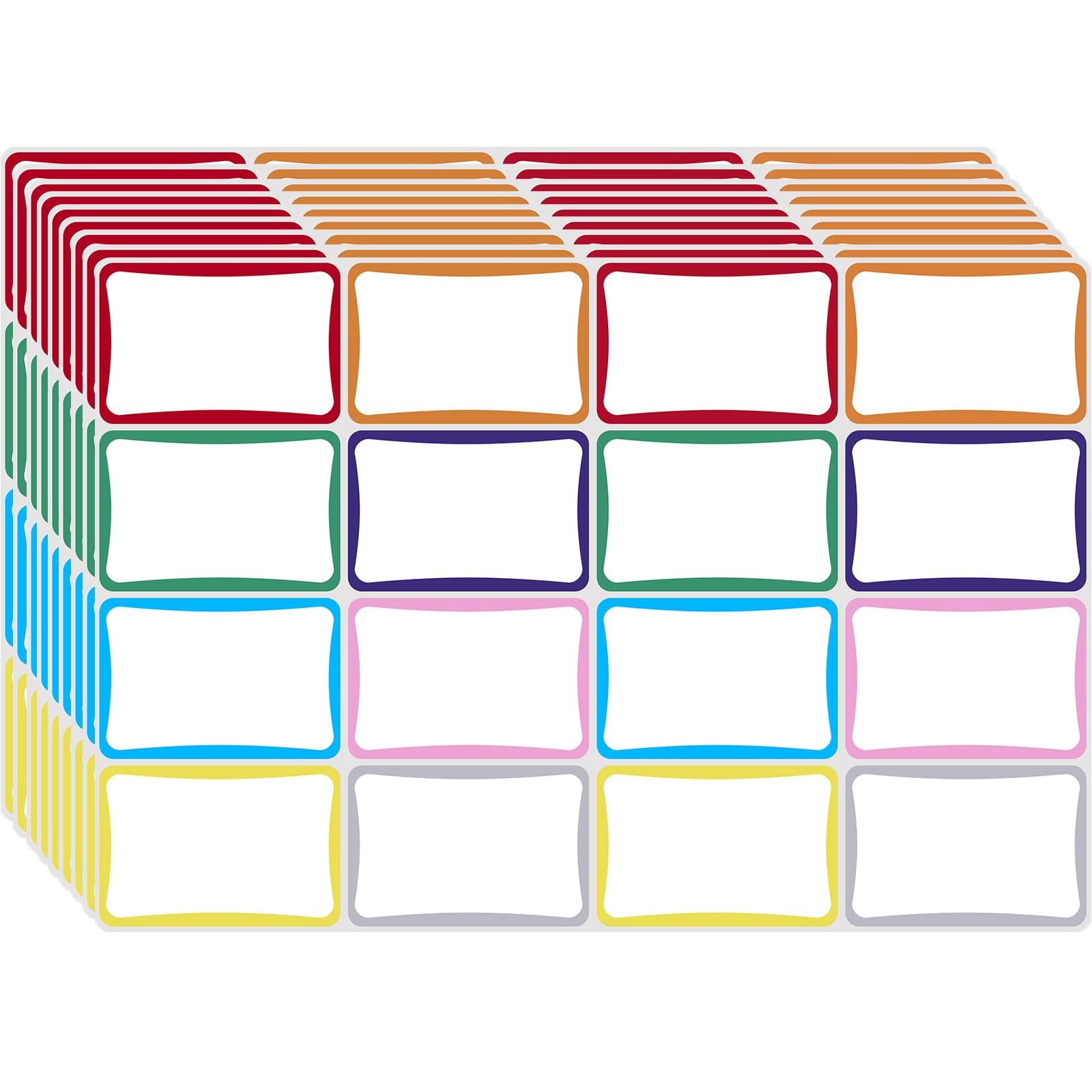 512 Pcs Name Tag Stickers, 2x3 Inch Colorful Labels for Classroom ...