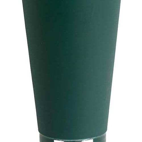 5121 Flat Bottom Plastic Vase, Green, 4Inch