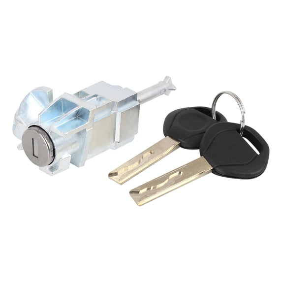 51217019975 51218244049 Car Front Left Driver Side Door Lock Cylinder Replacement with 2 Keys for BMW E46