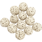 5123 Mini Sola Balls Pk12 - Natural Sola Wood Chewable Bird Foot Toys